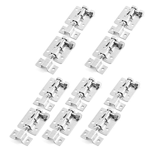 10 Tür Schloss-Verriegelung Slide Barrel Bolt Verschluss Set 48 mm lang