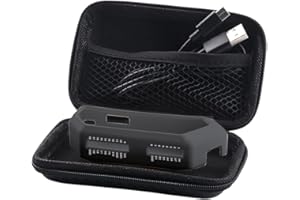 NewHail Funda rígida de Transporte para Flipper Zero, Funda de Silicona para Flipper Zero, Bolsillo de Malla para Cable USB, Negro(Solo Funda)