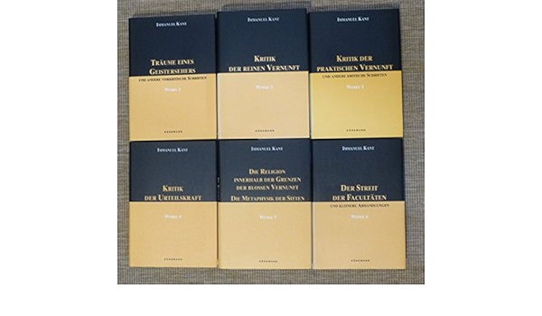 Immanuel Kant Werke In Sechs Banden Amazon De Immanuel Kant Rolf Toman Bucher