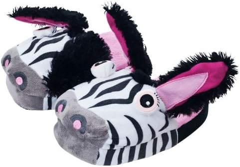 Silly Slippeez - Zanny Zebra - Glow in the Dark - XL