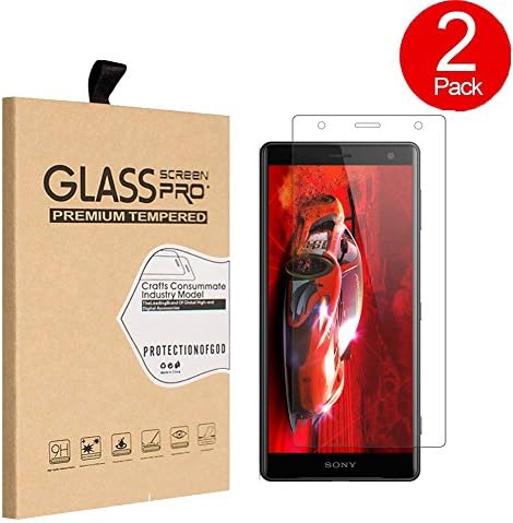 SunFay Sony Xperia XZ2 Screen Protector [2-Pack][2.5D Glass] Premium Tempered Glass Surface Hardness Crystal Clear Screen Protector Guard Cover for Sony Xperia XZ2 - Transparent