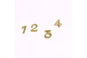 DEKO AS GMBH Metallzahlen mit Nadel - gold - 22 mm - 16 Stück - 91016 20 (0,80€/Stk.)