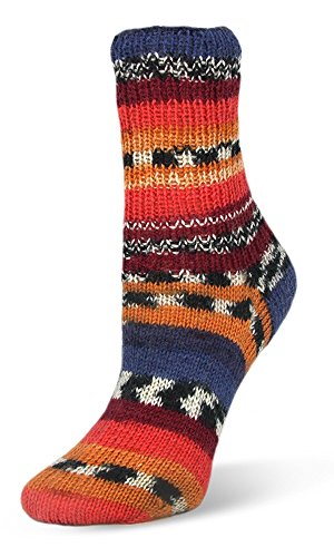 Neu 2017! 100g Flotte Socke Seide-Merino - Farbe: 4001 - ocker/ blau - Hochwertige, sehr weiche Sockenwolle mit Seide und Merino, aber trotzdem Waschmaschinenfest.