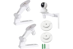 CHENYELL Uchwyt ścienny, uchwyt sufitowy, kompatybilny z Tp-Link Tapo C225/C200/ Tc70, Kasa Ec70/ Kc410s/Reolink E1/E1 Pro, z regulowanym kątem, obrót o 180 stopni (2, biały)