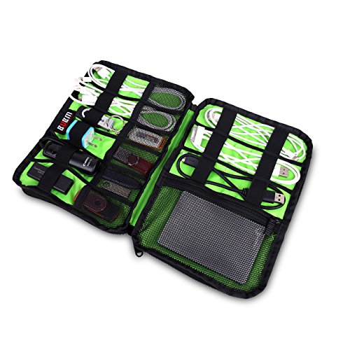 Damai Tragbare Reisetasche für Electronisches Zubehöre Tasche Case Tragetasche Wasserdicht für USB Drive Shuttel, Festplatte, Kabel und sonstiges Zubehör (Schwarz) - 4