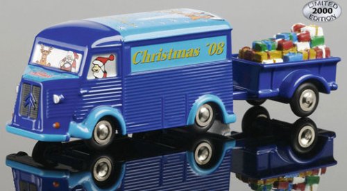 Preisvergleich Produktbild 450592400 - Schuco Classic - Piccolo Citroen HY Kasten mit Anhänger "Christmas Special 2008"