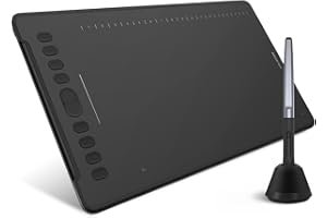 Huion Inspiroy H1161 Tablette Graphique avec Une Bande Tactile Définie par l'utilisateur, 11 x 6,875 Pouces de Tablette de Dessin Graphique Compatible avec Android, Mac, PC et Linux