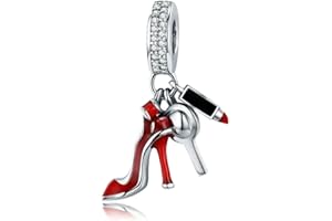 BEEUVIP Charmes Accueil animaux heart femme Charmes pour Bracelets - Charms de Perles ajourées en Argent Sterling 925, charmes pour Bracelets et Colliers pour Femmes