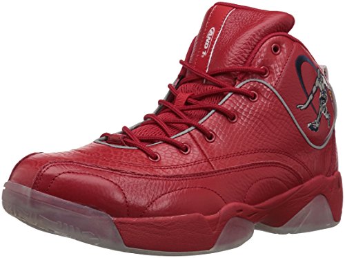 AND1 and 1 Men's Coney Island Classic Basketball Shoe, Red/White/Black, 9.5 M US