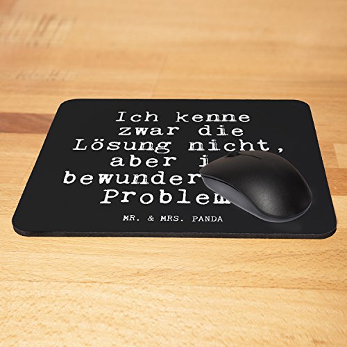 Mr. & Mrs. Panda Mauspad Druck Spruch „Ich kenne zwar die Lösung nicht, aber ich bewundere das Problem. “ – 100% handmade aus Naturkautschuk – Mouse Pad, Mousepad, Computer, PC, Männer, Mauspad, Maus, Geschenk, Druck, Schenken, Motiv, Arbeitszimmer, Arbeit, Büro Lösung, Problem, Problemlösung, Spruch, Geschenk Männer, Freund, Geschenk Onkel Spruch Sprüche Lustig Spass Geschenk Geschenkidee Zitate - 4