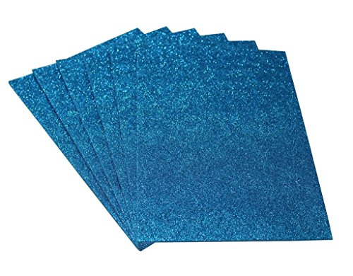Pinaaki Pack of 5 A4 Size Glitter EVA Foam Sheets for Creative DIY Arts & Crafts, Party Decorations, Scrapbooking, School Crafts, Hobby Purposes - Color: Blue RS.169 (66.00% Off) - Amazon