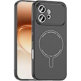 Coverzone Honor 600 5G ile Uyumlu M-Safe Şarj &Ouml;zellikli Kamera Korumalı Elio Sert PC Kapak Ultra İnce Mat Y&uuml;zey Manyetik Şarj