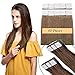Price comparison product image 40Pcs 18" Hair Extensions Tape in Human Hair Real Natural Remy Hair #6 Light Brown - 18"(45cm,100g)
