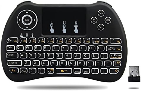 HORIZONTAL 2.4Ghz Backlit Mini Wireless Keyboard Mouse Rechargable Li ion Battery Touchpad For PC Pad Xbox 360 PS3 Google Android TV Box HTPC IPTV (White Backlit)