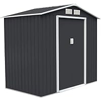 SVITA S100 XL Metall Gerätehaus Verschiedene Größen Geräteschuppen Garten Schuppen Gartenhaus Farbwahl (grau)