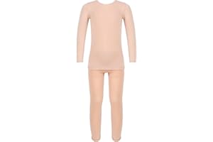 YiZYiF Enfant Fille sous-Pull Thermique Pantalon Moulant Ajusté Slim Fit Chaude Hiver Automne Sweat-Shirt Manches Longues Leggings Sport Haut de Danse Ballet Classique