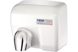 INCONNU Asciugamani Elettrico Antivandalo con Fotocellula 2400W Vama Ariel BF Acciaio Bianco