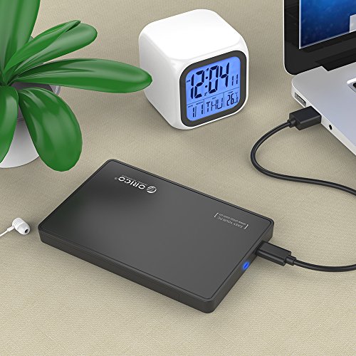 Orico USB 3.0 mit UASP Typ C Externe Festplatte für 2,5 Zoll SATA III 6 Gbps HDD und SSD (Schwarz) – 2588C3 - 5