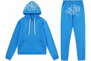 JYukaichen Hombre Sudadera Syna World Capucha Conjunto, Pantalónes, Syna Sudadera Deportiva, Chándal Baloncesto, Juego de 2 piezas Cuello Redondo Chándal Unisex Set, Otoño invierno Chándal S-XXL
