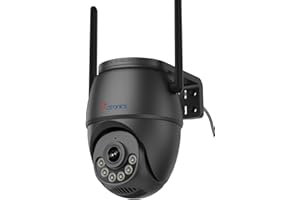 Ctronics 5MP Caméra Surveillance WiFi Exterieure, Suivi Automatique, Double Bande 5/2,4 GHz, Vision Nocturne Couleur 30m, Smart Détection, Alarme Sonore/Lumineuse, 8 Positions, FTP/128GB/Cloud