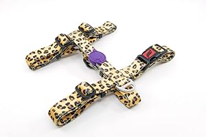 ASTORPET | Arnés Tipo H para Perro. con Cierre de Seguridad y Presilla Cosida. Accesorios para Perros, Ajustable de Tacto Suave. Arnés Perro Tailpetz. Leopard - Talla M.