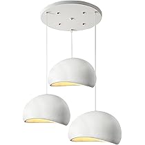 Wabi Sabi Pendelleuchte 3-flammig - Höhenverstellbar, E27, Weiß, Für Esstisch & Wohnzimmer