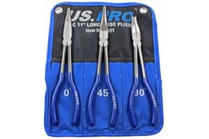 SATOHA US PRO Tools 1831 - Alicates de punta de largo alcance, 3 unidades, 275 mm, color azul