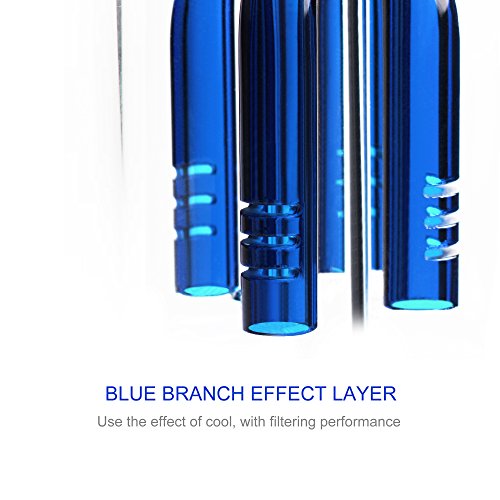 REANICE Recycler Glas Bongs rauchen wasserpfeife wasserpfeife zum beispiel 14.5mm bong schüssel höhe 29cm direkt glas rohre honigwabe zweig bongwasser bohrinseln pfeife großen bongs glas mit zubehör blau - 4