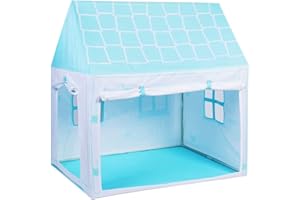 FLOVING Tenda da gioco per bambini, per bambini, castello di sicurezza e non tossico per giochi interni ed esterni (Blu)