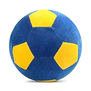 Babique Ball Soft Toy Stuffed Plush Ball Kids Baby Boy Girl Birthday Gift 25 cm (Yellow-Blue)