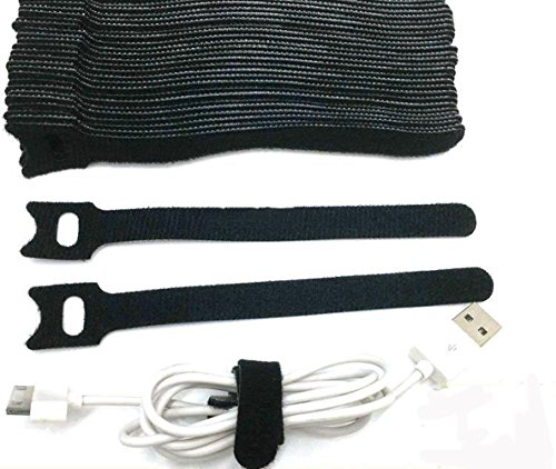 sld 50pcs riutilizzabili cavo di collegamento chiusura in velcro, Wire Organizer, gancio e Loop Cord fissaggio Wraps 6 inch (nylon)
