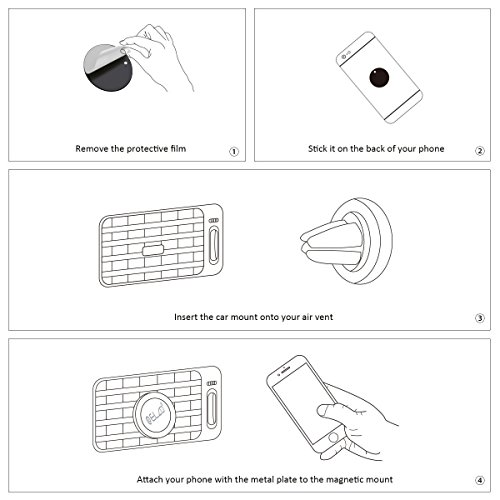 Elzo Soporte Movil Coche 2 unidades Coche Magn  tico Soporte Air Magn  tico Universal Soporte de Smartphone Soporte Magn  tico de Mov  l Soporte de Coche Smartphone para Rejillas del Aire de Coche Soporte Telefono Coche para iPhone 7 6s 6 5s 5 Plus  Samsung Galaxy S6 Note 4 LG G3 y Dispositivo GPS    Negro   Rojo   