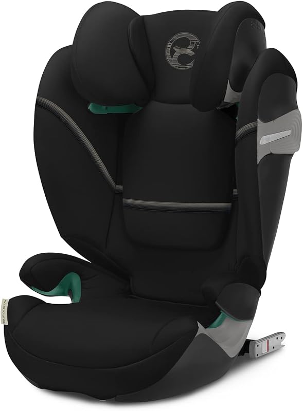 CYBEX Gold Kindersitz Solution S2 i-Fix, Für Autos mit und ohne ISOFIX, 100 - 150 cm, Ab ca. 3 bis 12 Jahre (15 - 50 kg), Moon Black
