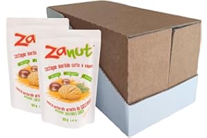 Maxi Box Zanut Contenente 20 Pezzi Da 100 g Castagne Morbide Cotte A Vapore Snack Naturali Pronti Da Gustare Senza Glutine E Senza Conservanti Basso Contenuto di Grassi e fonte Di Fibre