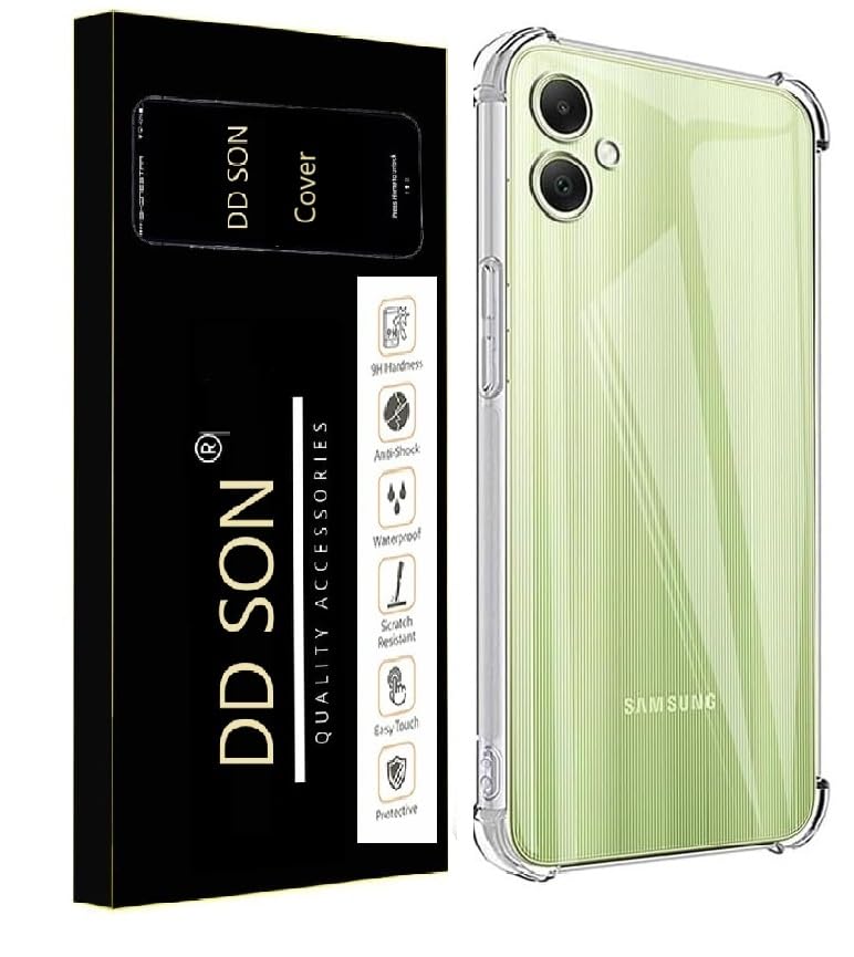 DD SON Premium Ultra Clear Soft Slim Back Cover Case for Samsung Galaxy M05 / A05 / F05 | with Camera Protection Dust Proof Transparent Back Cover (Silicone, Transparent)