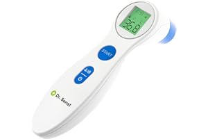 Dr. Senst Digital Fever Thermometer High Precision Temperature Measurement Infrared Non-Contact Fever Thermometer for Quick Hygienic Measurement Temperature Meter for Objects and Body Temperature