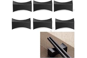 HAOSELL Juego de 6 palillos de comedor, color negro