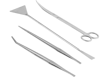 UCFBWO 4 stycken akvarieverktyg, 4-i-1 akvariesax spatel pincett, rostfritt stål vattenväxter akvari - Amazon Deal & Rabatt