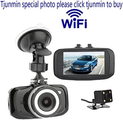 HYLM Driving recorder WIFI Dual Lens Dash Cam front and rear recording ATST, Night Vision,HD 1080P Car Dash Camera, Rearview Backup Camera,172 Degree Wide Angle, Loop Recording, G-sensor, Parking monitor