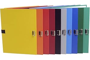 Exacompta - Réf. 720E - Carton de 10 chemises à dos extensible en papier toilé couleur - dos extensible jusqu'à 13 cm - fermeture par sangle - dim 24 x 32 cm - pour format A4 - couleurs assorties