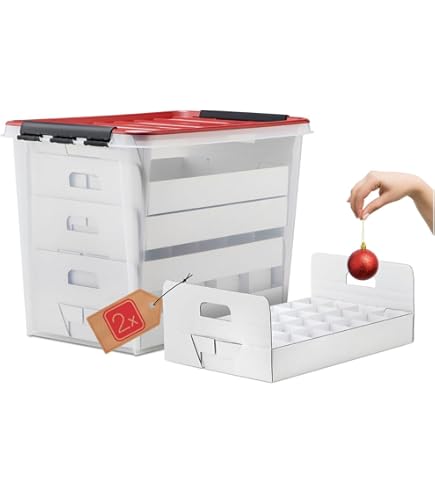 Sunware Q-Line Kerstballen Opbergbox En Trays Voor 116 Kerstballen 60 X 40 X 34 Cm Sunware Q-Line Kerstballen Opbergbox En Trays Voor 116 Kerstballen 60 X 40 X 34 Cm