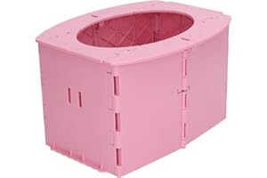 LUQEEG Przenośny Nocnik dla Malucha w Podróży, Składana Deska Sedesowa dla Malucha Nocnik Podróżny Toaleta Treningowa Mobilna Składana Toaleta do Samochodu, Kempingu, Turystyki (Różowy)