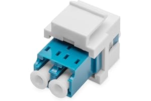 ‎DIGITUS DIGITUS LWL-Keystone-Modul – LC/LC-Duplex – Singlemode Glasfaser – OS2 – Keramikhülse – für Patchpanel oder Anschlussdosen – Blau/Weiß