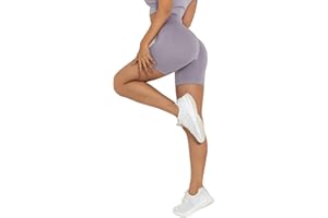 Merlvida Damen Scrunch Butt Sport Shorts Seamless Gym Leggings High Waist Kurz Hose Push Up Sporthose Blickdicht Radlerhose für Biker Yoga Fitness Workout