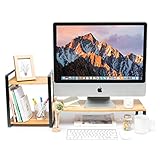 organizador de escritório vertical cristal dello cx 1 un MULTIFUNCIONAL - Acomoda monitores, laptops, impresoras y máquinas de fax. También puede organizar artículos más pequeños, como papel, computadora portátil, estación de carga, teléfono inteligente, suministros de oficina, concentrador USB, mouse y más.
