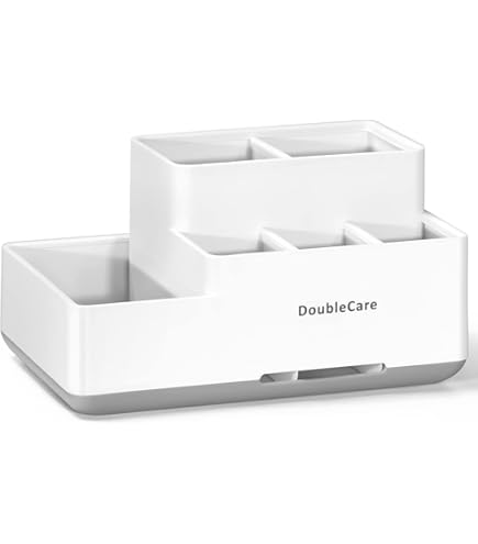 Scatola Portaoggetti Con Scomparti - Organizer Da Scrivania, Bagno, Cancelleria, 20x8.8x8.2cm - Foto 4