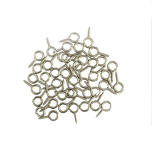Gazechimp 5stk Quadrat Silikon Transparent Werkzeug Gießform Anhänger Pendant Modell + 100pcs Augen Schraubösen Schraubhaken - 6