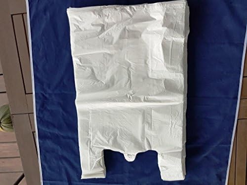 ( Pack of 300 ) T-shirt 35 x 10 x 60 cm , 20 microns polythene bags , HDPE plastic bags Food packing shopping package wrap Butchers Bakery Shop Waste Disposal safe product sos carry with handle