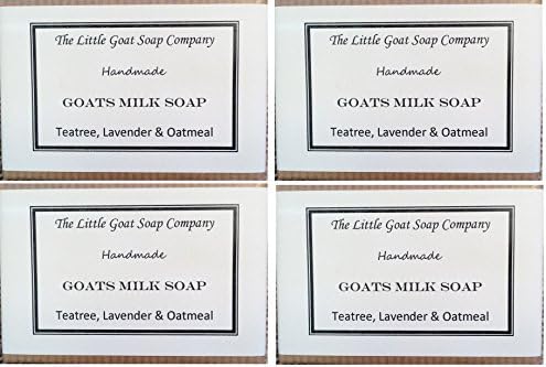 Goats Milk Soap - Teatree, Lavender &amp; Oatmeal 4 x100G. Acne, Rosacea.