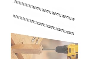 RMTCEG 2 Stück 250MM x 10MM Spiralbohrer Hss Bohrer Set,250MM Extra Lange Hss Direkt Schaft Bohrer Bit (10MM)